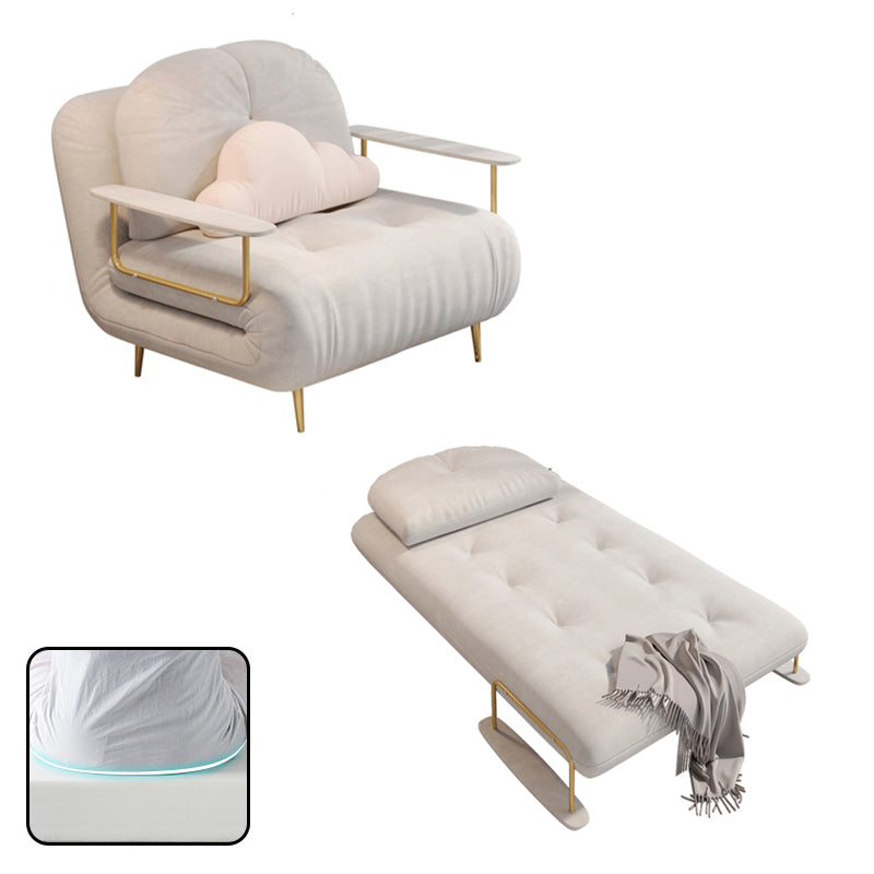 Fabric Upholstered Futon Chair Tufted Twin Futon Sleeper Sofa Clearhalo 'furn' 'furn_futons' 'Furniture' 'Futons & Daybeds' 'Futons' 'Living Room Furniture' 6552022