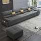 39"H Scandinavian Futon Sofa Bed Folding Gray Leather Futon Sleeper Sofa
