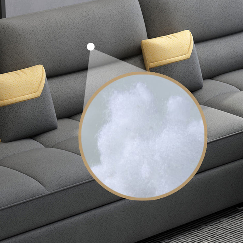 39"H Scandinavian Futon Sofa Bed Folding Gray Leather Futon Sleeper Sofa