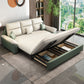 Convertible Sofa Bed Flared Arm Sofa with Pillows with Storage