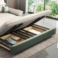 Convertible Sofa Bed Flared Arm Sofa with Pillows with Storage