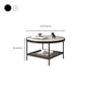 Glass Round Contemporary Coffee Table 4 Legs Coffee Table with Storage Clearhalo 'Coffee & Accent Tables' 'Coffee Tables' 'coffee_tables' 'furn' 'furn_coffee_tables' 'Furniture' 'Living Room Furniture' 6552193
