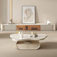 Stone Geometric Contemporary Coffee Table Single Cocktail Table with Storage Drawers Clearhalo 'Coffee & Accent Tables' 'Coffee Tables' 'coffee_tables' 'furn' 'furn_coffee_tables' 'Furniture' 'Living Room Furniture' 6552209