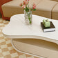 Stone Geometric Contemporary Coffee Table Single Cocktail Table with Storage Drawers Clearhalo 'Coffee & Accent Tables' 'Coffee Tables' 'coffee_tables' 'furn' 'furn_coffee_tables' 'Furniture' 'Living Room Furniture' 6552214