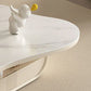 Stone Geometric Contemporary Coffee Table Single Cocktail Table with Storage Drawers Clearhalo 'Coffee & Accent Tables' 'Coffee Tables' 'coffee_tables' 'furn' 'furn_coffee_tables' 'Furniture' 'Living Room Furniture' 6552215