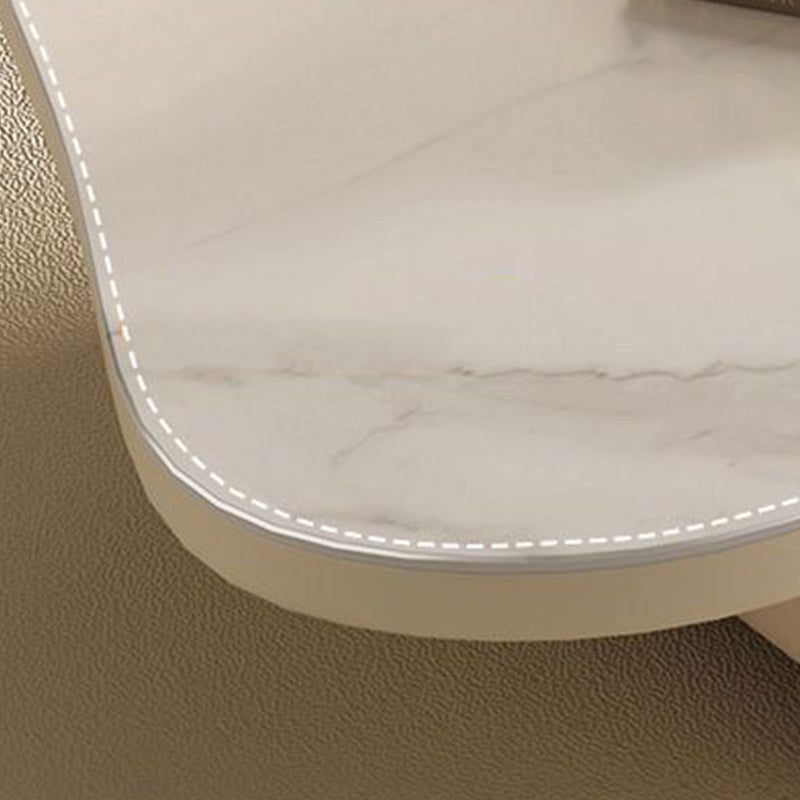 Stone Geometric Contemporary Coffee Table Single Cocktail Table with Storage Drawers Clearhalo 'Coffee & Accent Tables' 'Coffee Tables' 'coffee_tables' 'furn' 'furn_coffee_tables' 'Furniture' 'Living Room Furniture' 6552216