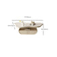 Stone Geometric Contemporary Coffee Table Single Cocktail Table with Storage Drawers Clearhalo 'Coffee & Accent Tables' 'Coffee Tables' 'coffee_tables' 'furn' 'furn_coffee_tables' 'Furniture' 'Living Room Furniture' 6552225