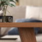 Wooden Rectangle Contemporary Coffee Table 4 Legs Single Coffee Table