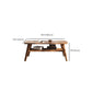 Wooden Rectangle Contemporary Coffee Table 4 Legs Single Coffee Table
