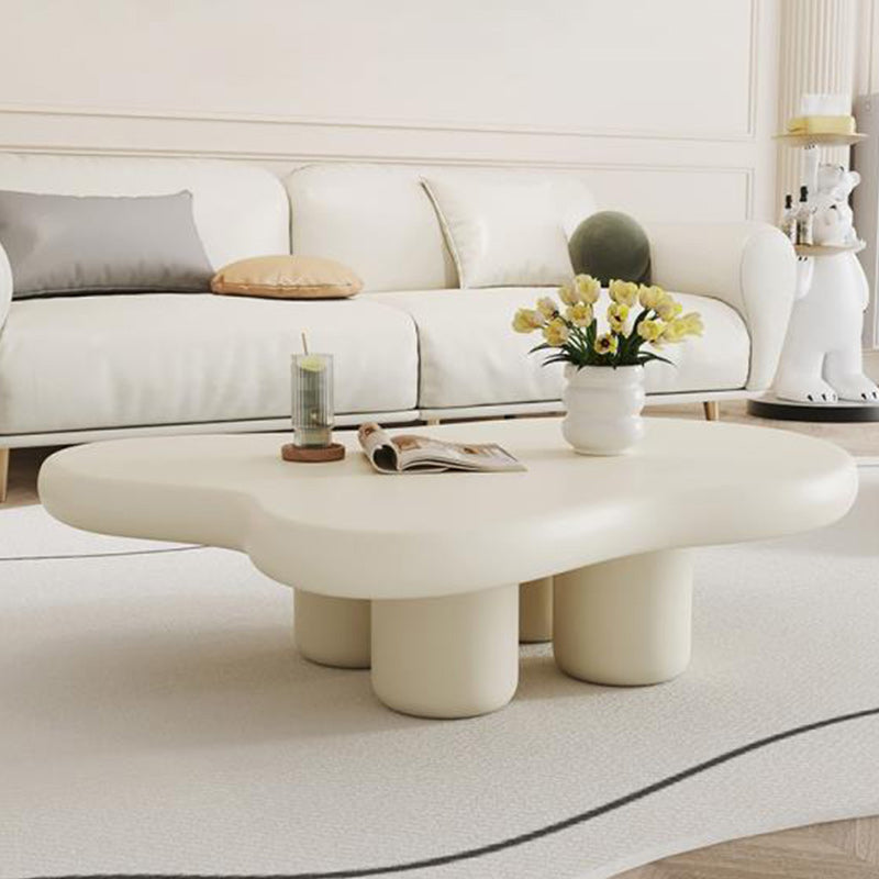 Modern 4 Legs Cocktail Table Wood Free Form Coffee Cocktail Table Clearhalo 'Coffee & Accent Tables' 'Coffee Tables' 'coffee_tables' 'furn' 'furn_coffee_tables' 'Furniture' 'Living Room Furniture' 6552267