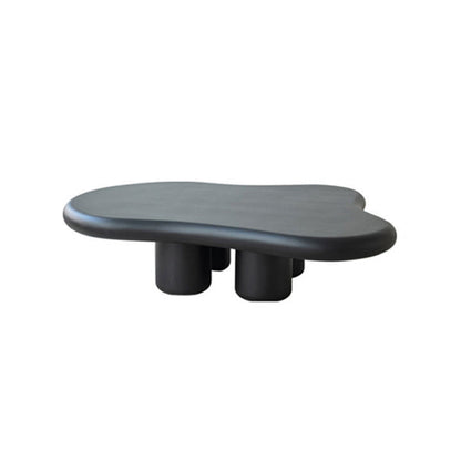 Modern 4 Legs Cocktail Table Wood Free Form Coffee Cocktail Table Black Clearhalo 'Coffee & Accent Tables' 'Coffee Tables' 'coffee_tables' 'furn' 'furn_coffee_tables' 'Furniture' 'Living Room Furniture' 6552268