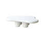 Modern 4 Legs Cocktail Table Wood Free Form Coffee Cocktail Table White Clearhalo 'Coffee & Accent Tables' 'Coffee Tables' 'coffee_tables' 'furn' 'furn_coffee_tables' 'Furniture' 'Living Room Furniture' 6552269