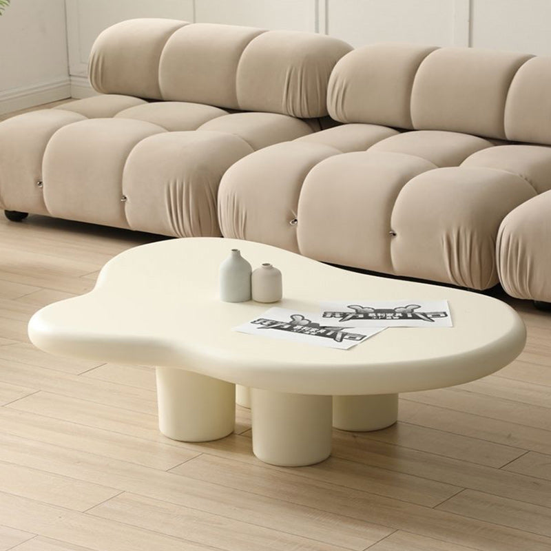 Modern 4 Legs Cocktail Table Wood Free Form Coffee Cocktail Table Clearhalo 'Coffee & Accent Tables' 'Coffee Tables' 'coffee_tables' 'furn' 'furn_coffee_tables' 'Furniture' 'Living Room Furniture' 6552272