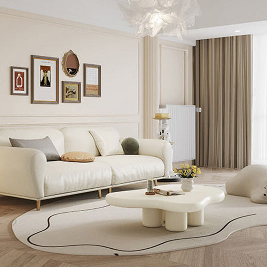 Modern 4 Legs Cocktail Table Wood Free Form Coffee Cocktail Table