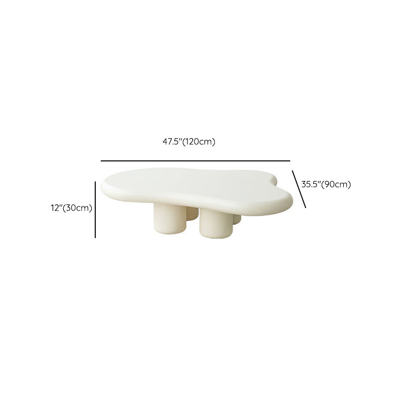 Modern 4 Legs Cocktail Table Wood Free Form Coffee Cocktail Table Clearhalo 'Coffee & Accent Tables' 'Coffee Tables' 'coffee_tables' 'furn' 'furn_coffee_tables' 'Furniture' 'Living Room Furniture' 6552282