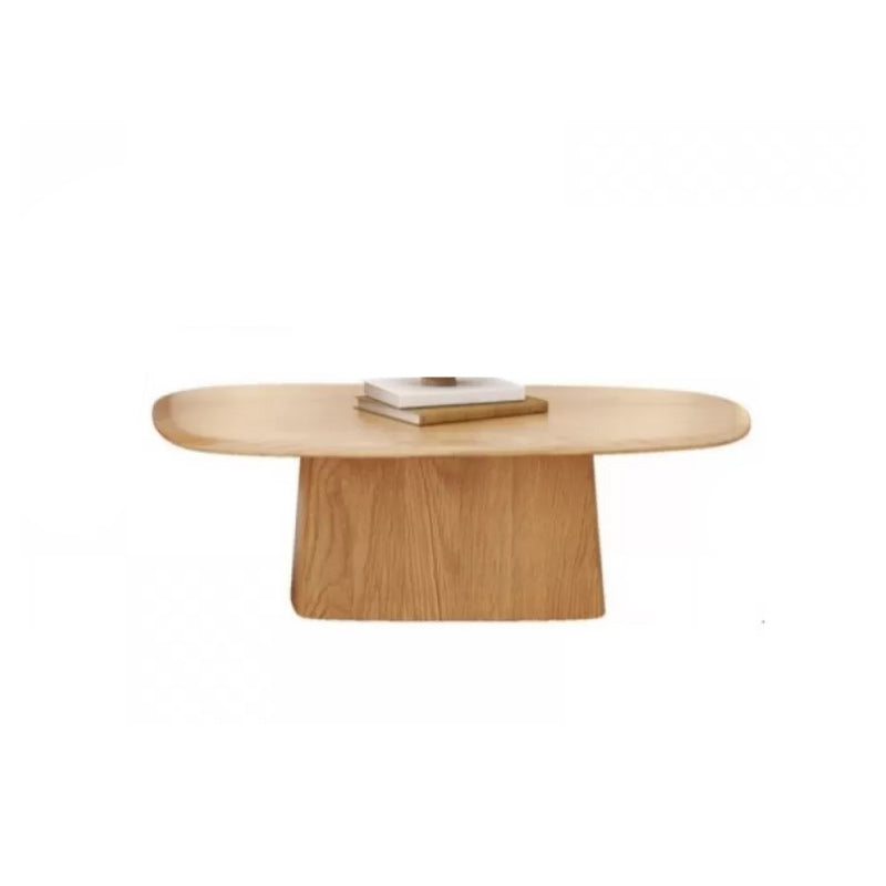 Modern Pedestal Cocktail Table Natural Color Coffee Table Set 39.5"L x 24"W x 12"H Clearhalo 'Coffee & Accent Tables' 'Coffee Tables' 'coffee_tables' 'furn' 'furn_coffee_tables' 'Furniture' 'Living Room Furniture' 6552285