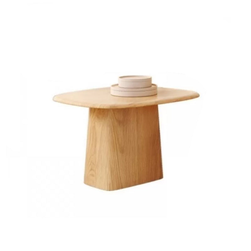 Modern Pedestal Cocktail Table Natural Color Coffee Table Set 24"L x 18"W x 18"H Clearhalo 'Coffee & Accent Tables' 'Coffee Tables' 'coffee_tables' 'furn' 'furn_coffee_tables' 'Furniture' 'Living Room Furniture' 6552286