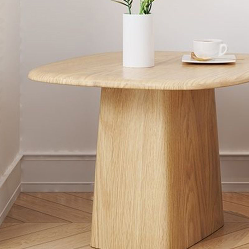 Modern Pedestal Cocktail Table Natural Color Coffee Table Set Clearhalo 'Coffee & Accent Tables' 'Coffee Tables' 'coffee_tables' 'furn' 'furn_coffee_tables' 'Furniture' 'Living Room Furniture' 6552292