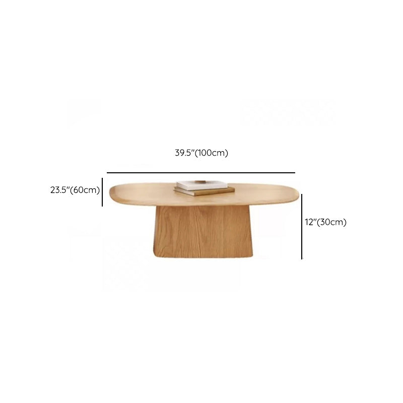 Modern Pedestal Cocktail Table Natural Color Coffee Table Set Clearhalo 'Coffee & Accent Tables' 'Coffee Tables' 'coffee_tables' 'furn' 'furn_coffee_tables' 'Furniture' 'Living Room Furniture' 6552297