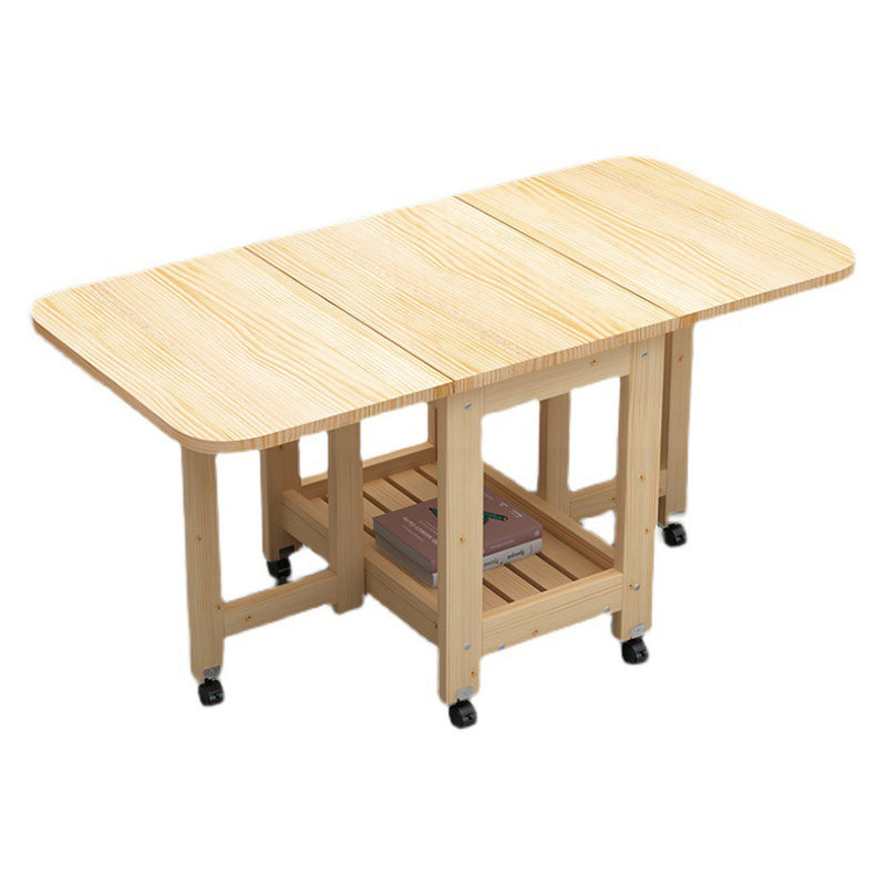 Contemporary Natural Rectangle Coffee Table Single Folding Cocktail Table Clearhalo 'Coffee & Accent Tables' 'Coffee Tables' 'coffee_tables' 'furn' 'furn_coffee_tables' 'Furniture' 'Living Room Furniture' 6552303