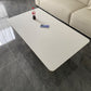 Contemporary White Stone Coffee Table Rectangle Single Cocktail Table