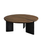 Contemporary Solid Wood Coffee Table Single Round Cocktail Table