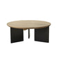 Contemporary Solid Wood Coffee Table Single Round Cocktail Table