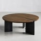 Contemporary Solid Wood Coffee Table Single Round Cocktail Table