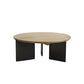 Contemporary Solid Wood Coffee Table Single Round Cocktail Table