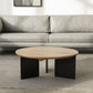 Contemporary Solid Wood Coffee Table Single Round Cocktail Table
