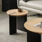 Contemporary Solid Wood Coffee Table Single Round Cocktail Table