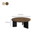 Contemporary Solid Wood Coffee Table Single Round Cocktail Table