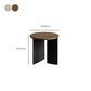 Contemporary Solid Wood Coffee Table Single Round Cocktail Table