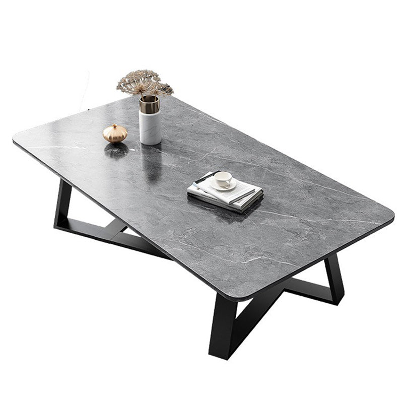Stone Contemporary Coffee Table Standard Single Cocktail Table
