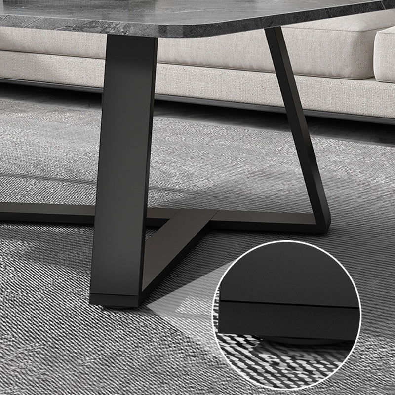 Stone Contemporary Coffee Table Standard Single Cocktail Table