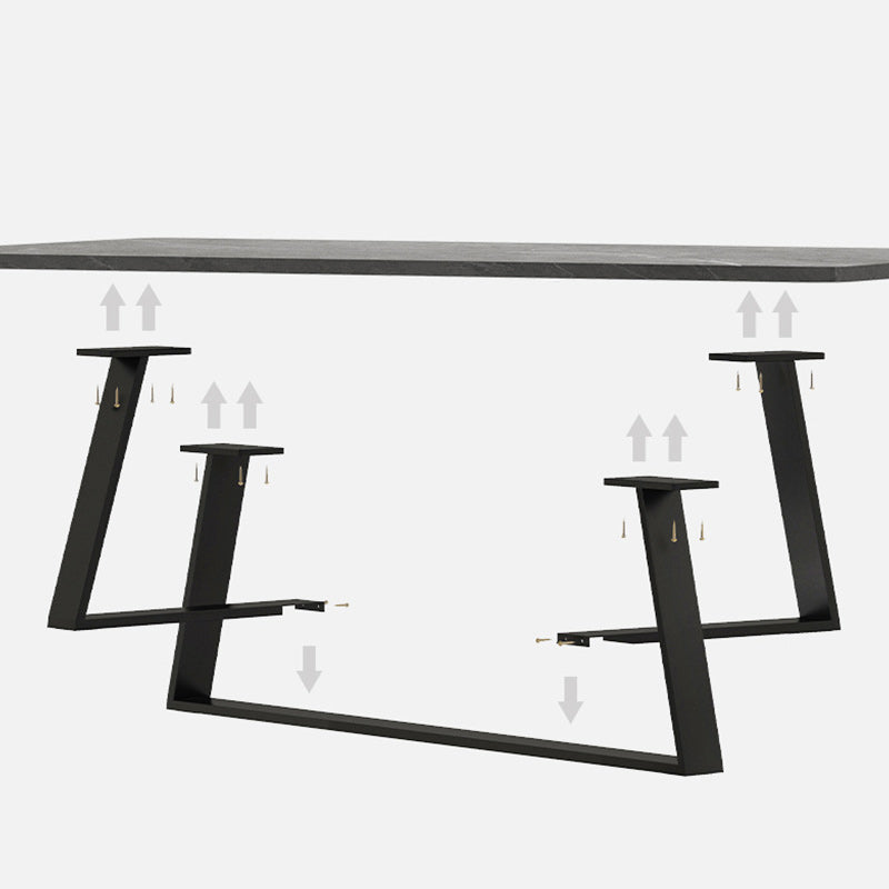 Stone Contemporary Coffee Table Standard Single Cocktail Table