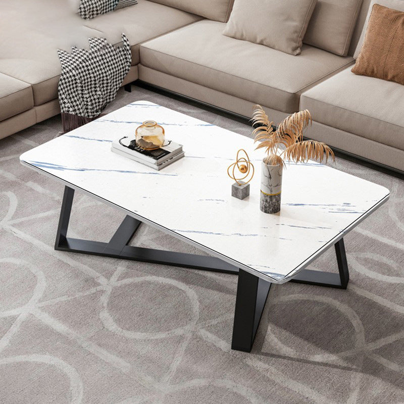 Stone Contemporary Coffee Table Standard Single Cocktail Table