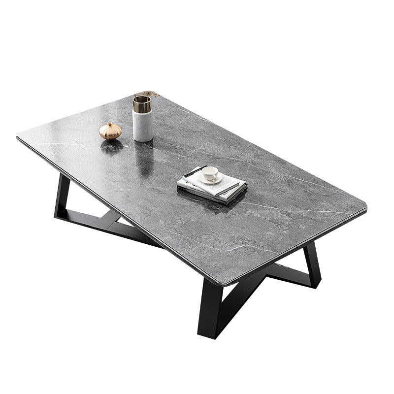 Stone Contemporary Coffee Table Standard Single Cocktail Table