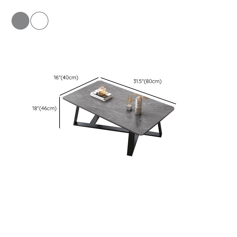 Stone Contemporary Coffee Table Standard Single Cocktail Table