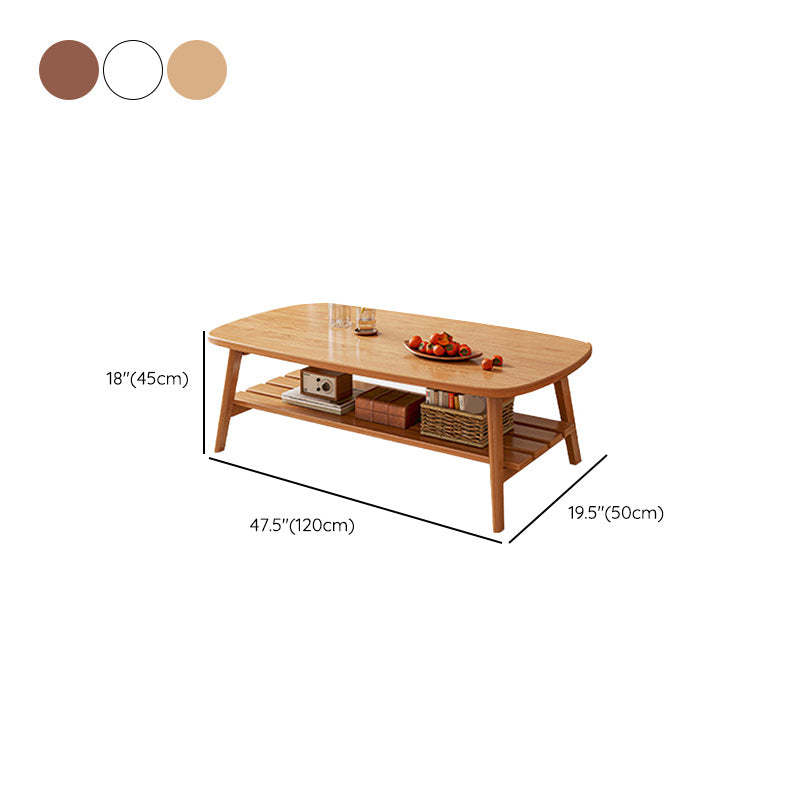 Zeitgenössischer Couchtisch mit 4 Beinen, Standard-Einzel-Cocktailtisch aus Holz