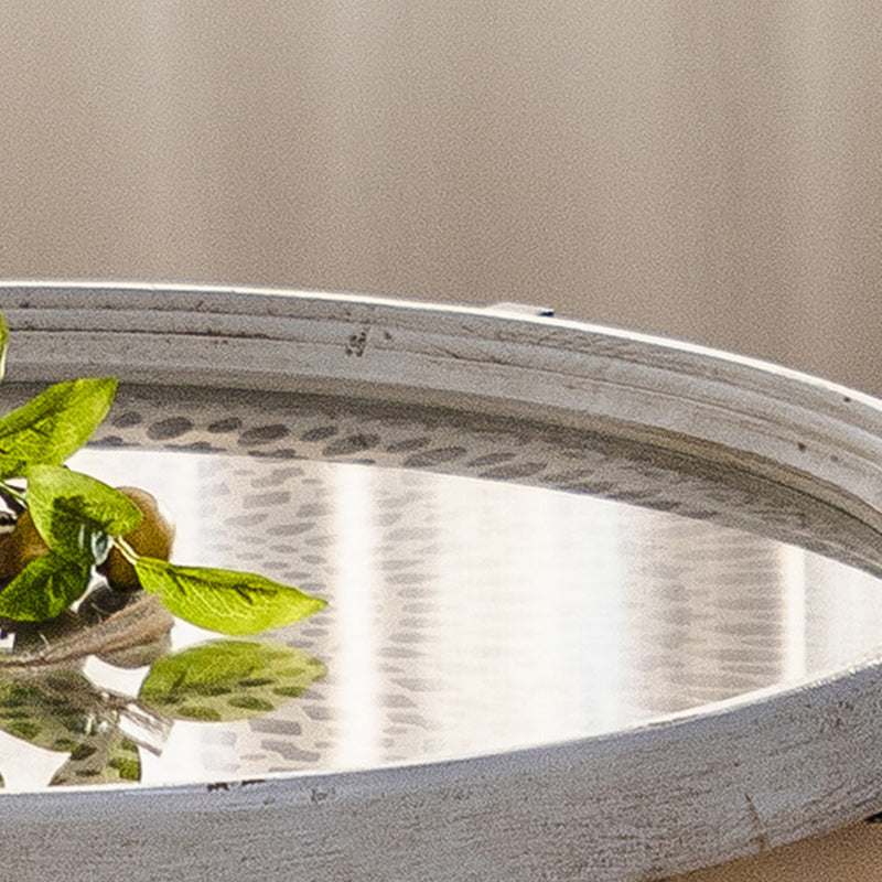 Contemporary Cross Legs Coffee Table 27.5" Long Round Cocktail Table Clearhalo 'Coffee & Accent Tables' 'Coffee Tables' 'coffee_tables' 'furn' 'furn_coffee_tables' 'Furniture' 'Living Room Furniture' 6552413