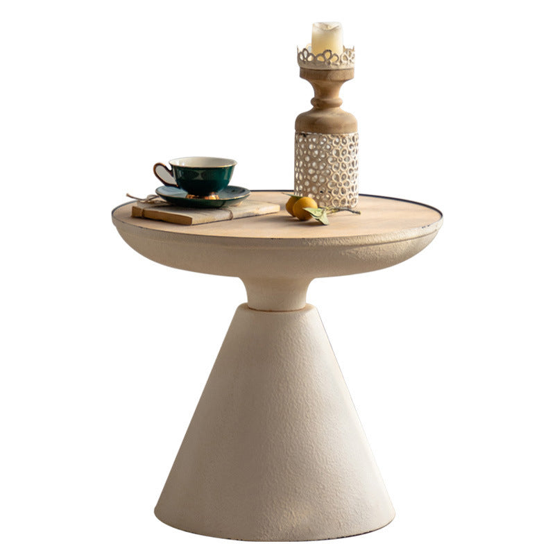 French Country Round End Table 18.9" Tall Pedestal Distressed Side Table Clearhalo 'Coffee & Accent Tables' 'End & Side Tables' 'end_side_tables' 'furn' 'furn_end_side_tables' 'Furniture' 'Living Room Furniture' 6552499