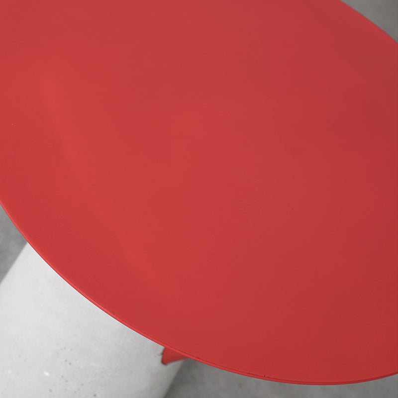 Contemporary Metal Round Side Table Concrete Pedestal End Table