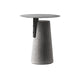 Contemporary Metal Round Side Table Concrete Pedestal End Table