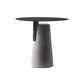 Contemporary Metal Round Side Table Concrete Pedestal End Table