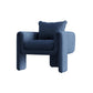 Modern Living Room Accent Armchair Round Arms Sled Arm Chair Navy Velvet 1 Piece Clearhalo 'Accent Chairs' 'accent_chairs' 'Chairs & Seating' 'furn' 'furn_accent_chairs' 'Furniture' 'Living Room Furniture' 6552763