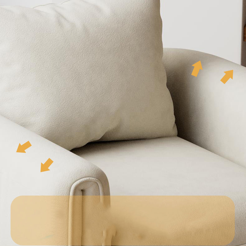 Modern Living Room Accent Armchair Round Arms Sled Arm Chair Clearhalo 'Accent Chairs' 'accent_chairs' 'Chairs & Seating' 'furn' 'furn_accent_chairs' 'Furniture' 'Living Room Furniture' 6552770