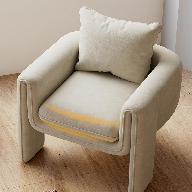 Modern Living Room Accent Armchair Round Arms Sled Arm Chair Clearhalo 'Accent Chairs' 'accent_chairs' 'Chairs & Seating' 'furn' 'furn_accent_chairs' 'Furniture' 'Living Room Furniture' 6552771