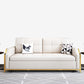 31.49" Tall White Sleeper Sofa Glam Style Biscuit Back Sofa Bed Storage Not Included Coir Clearhalo 'furn' 'furn_futons' 'Furniture' 'Futons & Daybeds' 'Futons' 'Living Room Furniture' 6552820