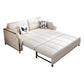 31.49" Tall White Sleeper Sofa Glam Style Biscuit Back Sofa Bed Clearhalo 'furn' 'furn_futons' 'Furniture' 'Futons & Daybeds' 'Futons' 'Living Room Furniture' 6552822